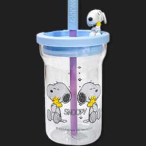 Snoopy Water Bottle with Straw