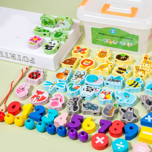 Wooden Bead Stringing Toy